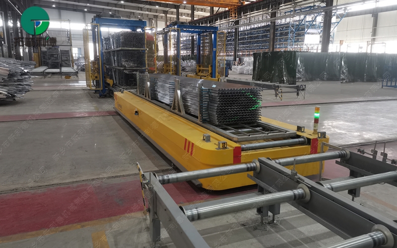 链条输送式RGV在铝合金型材自动化产线中的工程应用